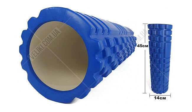 Масажний ролик EasyFit Grid Roller v.2.1 45 см - дополнительное фото 5