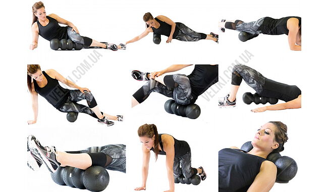 Масажний ролик EasyFit SlateShaper 45 см - дополнительное фото 4