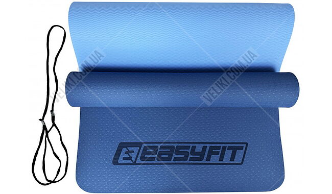 Коврик для фитнеса и йоги EasyFit TPE+TC 6 мм - дополнительное фото 14
