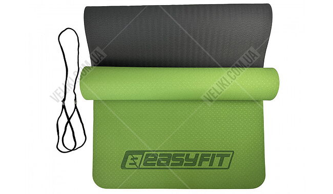 Коврик для фитнеса и йоги EasyFit TPE+TC 6 мм - дополнительное фото 16