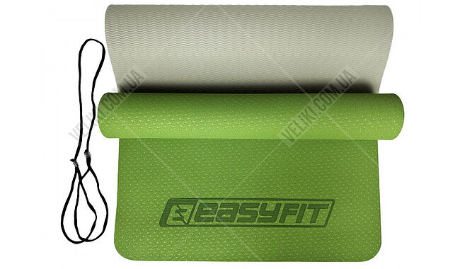 Коврик для фитнеса и йоги EasyFit TPE+TC 6 мм - дополнительное фото 18