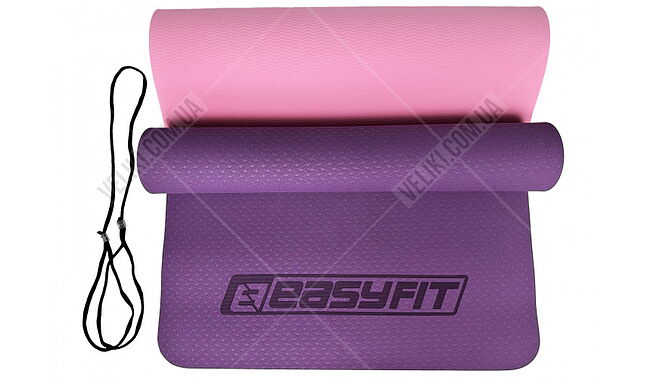 Коврик для фитнеса и йоги EasyFit TPE+TC 6 мм - дополнительное фото 10
