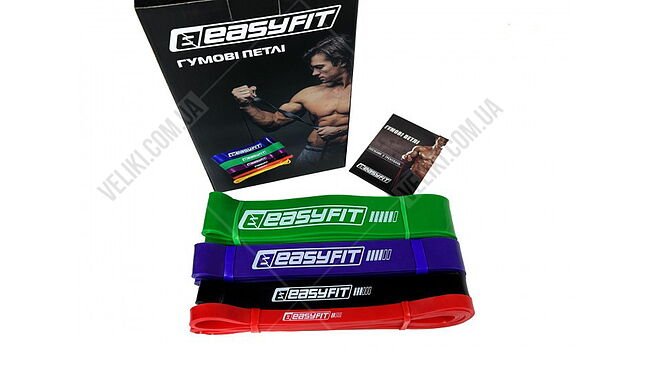 Набір гумок для тренувань EasyFit EF-2654 2-65 кг - дополнительное фото 2