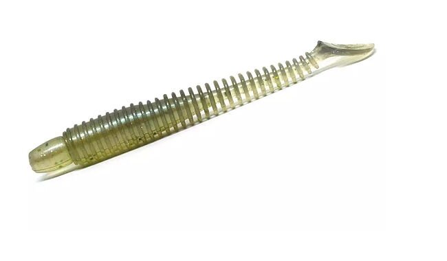 Віброхвіст Lunker City Swimming Ribster 4" 10 шт - фото 2