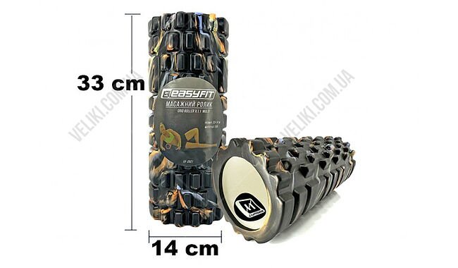 Массажный ролик EasyFit Grid v.1.1 33 см - дополнительное фото 3