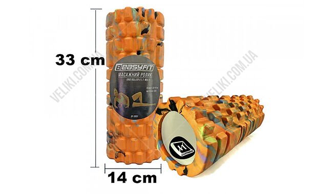 Массажный ролик EasyFit Grid v.1.1 33 см - дополнительное фото 4