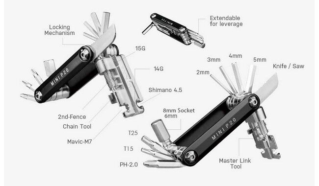 Мультитул Topeak Mini P20 - дополнительное фото 4