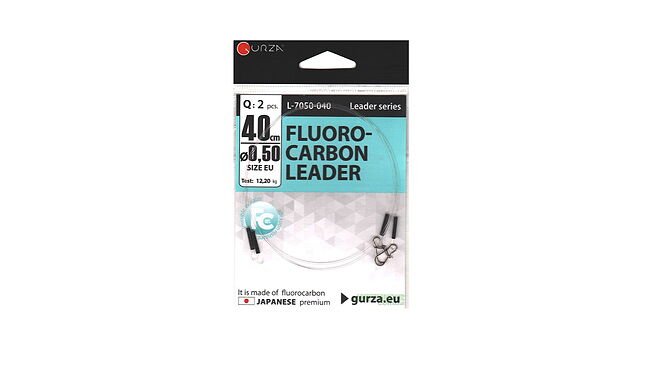 Поводок Gurza FLUOROCARBON LEADER 40 см 0,60 мм 2 шт - фото 1