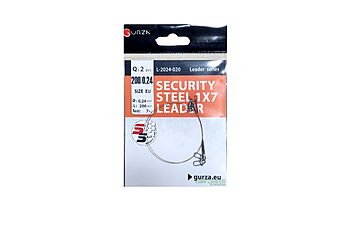 Повідець Gurza SECURITY STEEL 7x7 LEADER 25 см 0,45 мм 2 шт