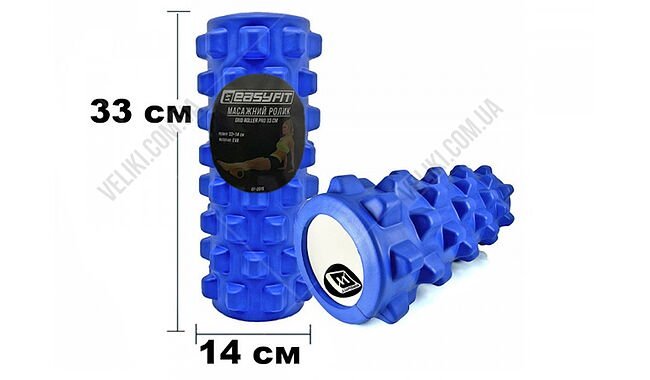 Массажный ролик EasyFit Grid Pro 33 см - дополнительное фото 3