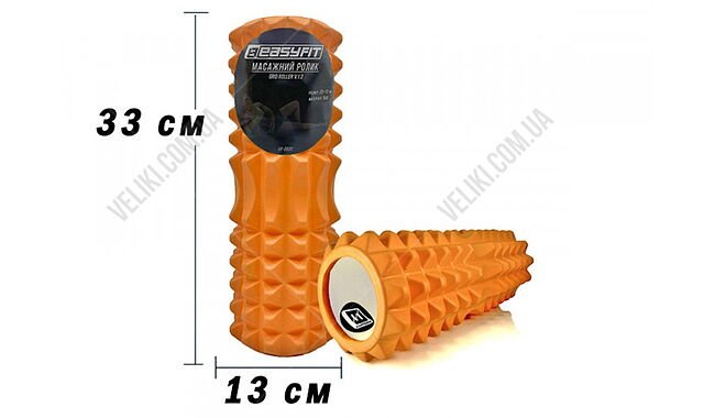 Масажний ролик EasyFit Grid v.1.2 33 см - дополнительное фото 5