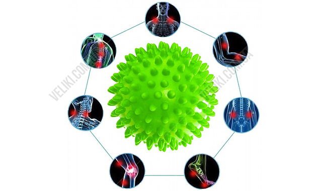 Массажный мяч EasyFit PVC 7,5 см - дополнительное фото 2