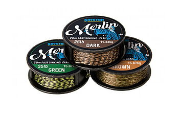 Поводковий Kryston Merlin Fast Sinking Supple Braid 15lb 20 м