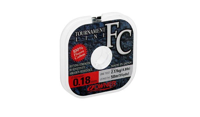 Флюорокарбон Owner Fluorocarbon Line 50 м 0,18 мм 2,17 кг - фото 1