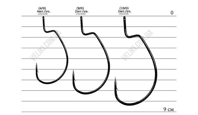 Гачок Decoy Worm 26 Kg Hook Magnum 10/0 2 шт - дополнительное фото 1