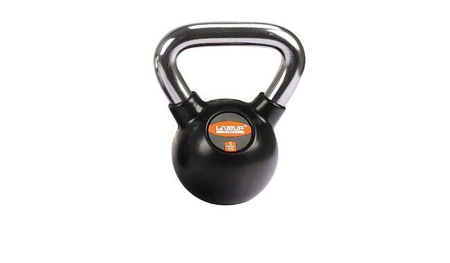 Гиря LiveUp Rubber Kettlebel 8 кг - фото 1