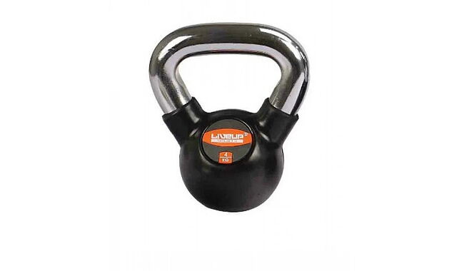 Гиря LiveUp Rubber Kettlebel 4 кг - фото 1