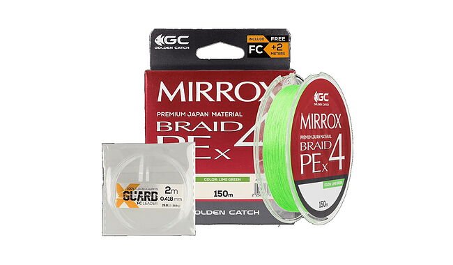 Шнур GC Mirrox PE X4 150 м #1 0,168 мм 5,8 кг - фото 1