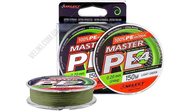 Шнур Select Master PE 150 м 0,14 мм 17 кг - дополнительное фото 1