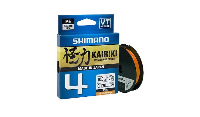 Шнур Shimano Kairiki 4 PE 150 м 0,13 мм 7,4 кг - фото 1