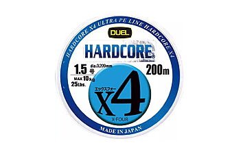 Шнур Duel Hardcore X4 200 м #1,2 0,191 мм 9 кг