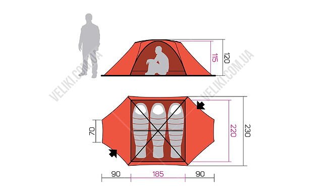 Палатка Hannah Covert 3 WS (23) - дополнительное фото 1