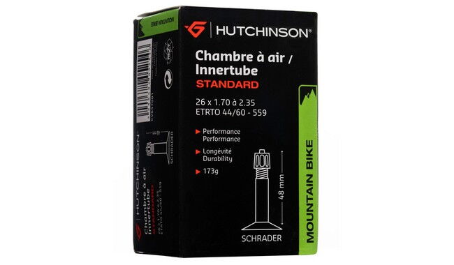 Камера 26" Hutchinson Standard MTB 26x1.7-2.35" Schrader 48 мм - фото 1