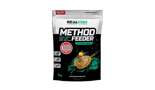 Прикормка Real Fish Premium Series Method Feeder FruitMix 800 г - фото 1