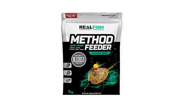 Прикормка Real Fish Premium Series Method Feeder Halibut 800 г - фото 1