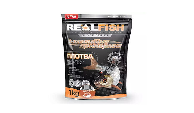 Прикормка Real Fish Плотва Миндаль-Ваниль 1 кг - фото 1
