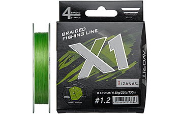 Шнур Favorite X1 4x 150m (l.green) #1.2/0.185mm 20lb/9.5kg