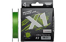 Шнур Favorite X1 4x 150м (l.green) #3.0/0.296mm 41lb/19.0kg - фото 1
