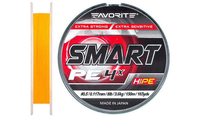 Шнур Favorite Smart PE 4x 150м (салат.) #0.5/0.117мм 3.6кг - фото 2