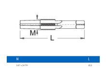 Метчик для педалей Unior 5/8"x24TPI Right - дополнительное фото 1
