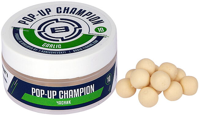 Бойлы Brain Champion Pop-Up Garlic 10 мм - фото 1