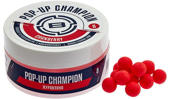 Бойлы Brain Champion Pop-Up Сranberry 8 мм - фото 1