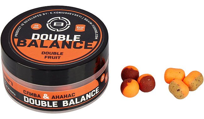 Бойлы Brain Double Balance Double Fruit 10+8х12 мм - фото 1