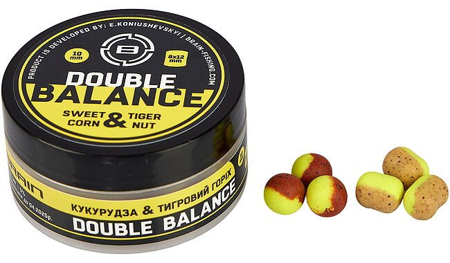 Бойли Brain Double Balance Sweet Corn & Tiger Nut (кукурудза + тигровий горіх) 12+10х14mm - фото 1