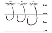 Крючок Brain Wide Gape #1 8 шт - дополнительное фото 1