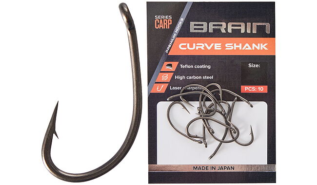Гачок Brain Curve Shank #1 (8 шт/уп) - фото 1