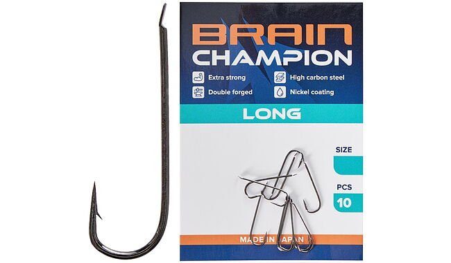Гачок Brain Champion Long #8 (10 шт/уп) - фото 1