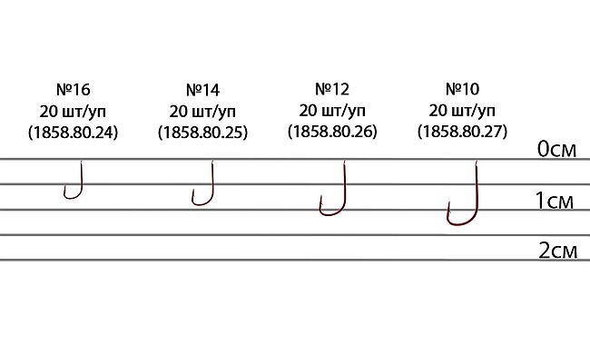 Гачок Brain Match B1020 #12 (20 шт/уп) ц:red - дополнительное фото 1