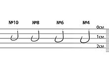 Крючок Brain Bream B3010 #8 20 шт - дополнительное фото 1