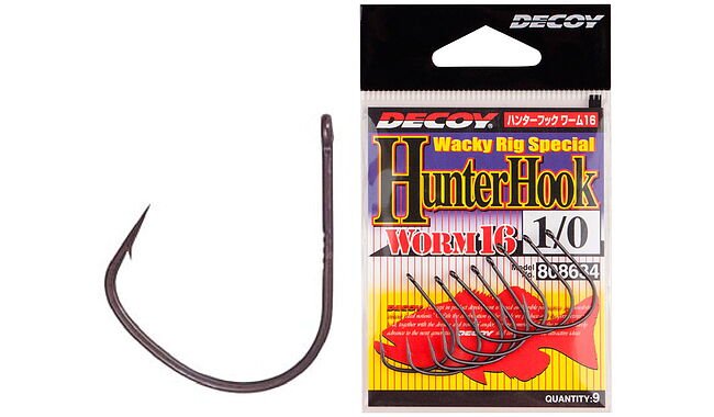 Гачок Decoy Worm16 Hunter Hook #1 (9 шт/уп) - фото 1