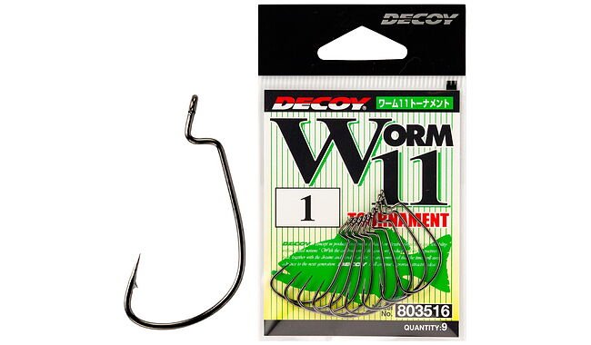 Гачок Decoy Worm11 Tournament #1/0 (9 шт/уп) - фото 1