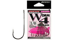 Гачок Decoy Worm4 Strong Wire #1/0 (9 шт/уп) - фото 1