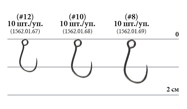Гачок Decoy AH-3 Area Hook III #8 (10 шт/уп) - дополнительное фото 1