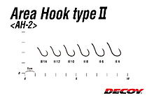 Гачок Decoy Area Hook II Mat Black 14, 8 шт/уп - дополнительное фото 1