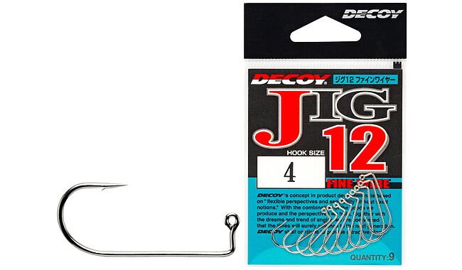 Крючок Decoy JIG12 Fine Wire #2 9 шт - фото 1