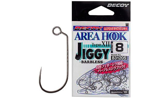 Крючок Decoy AH-12 Area Hook Jiggy 8 10 шт - фото 1